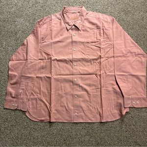 Timberland Shirt Adult XL Pink Solid Button Down Collar Long Sleeve Casual